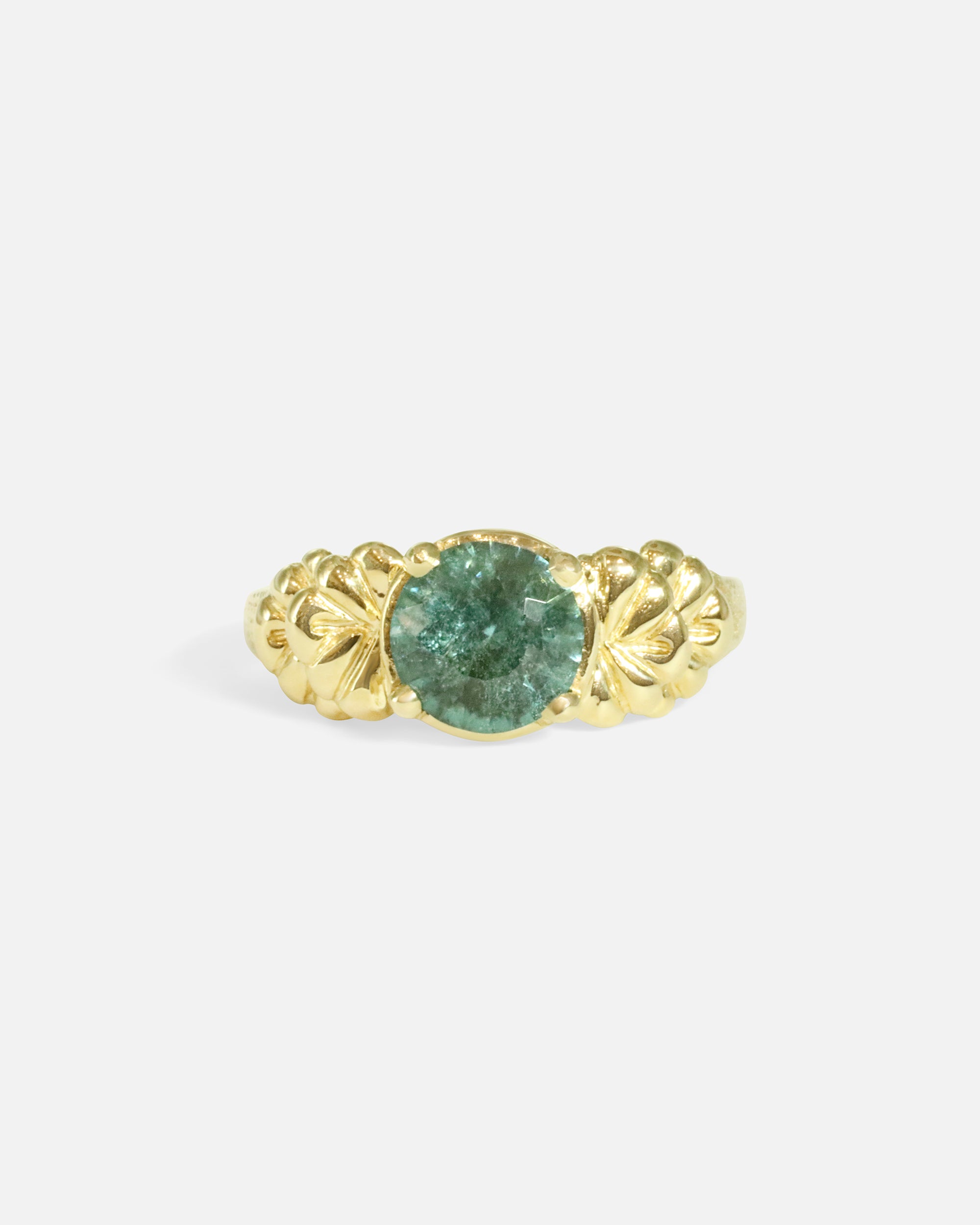 Front view of Lotus Blossom Tourmaline Ring by Young Sun Song