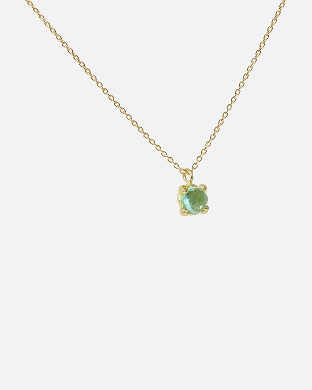 Side view of Dew 38 / Aquamarine Pendant