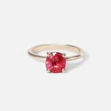 Front view of Lara / Neon Pink Spinel Ring