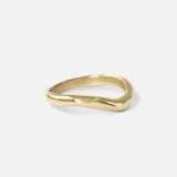 Alternative side view of Root Curve Band by Kestrel Dillon in 14k yellow gold