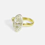 Alternative side view of EunhaSoo Ring / Lab Marquise Diamond by Young Sun Song