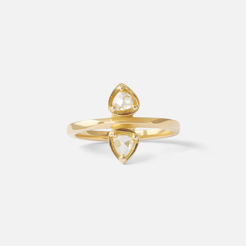 Toi Et Moi / 0.4ct Yellow Heart Diamond Ring By fitzgerald jewelry in rings Category
