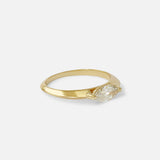 Side view of Florence / White Diamond Ring by Casual Seance