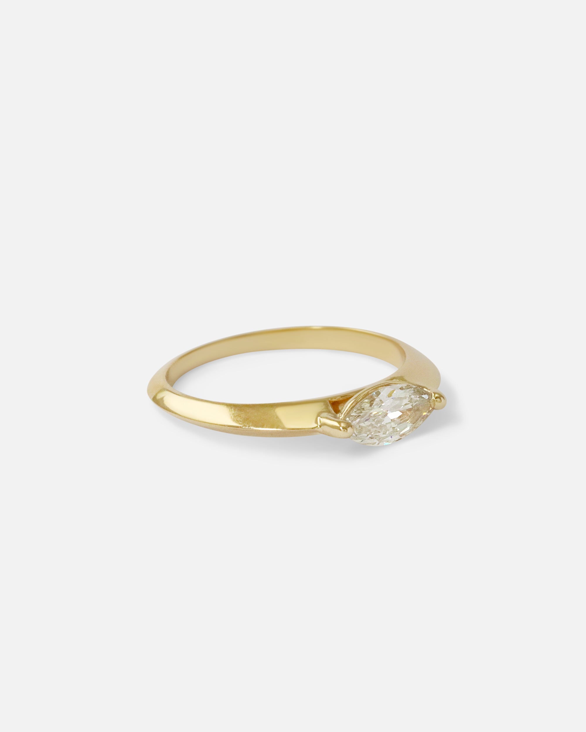 Side view of Florence / White Diamond Ring by Casual Seance