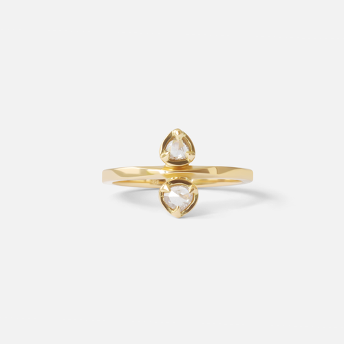 Toi Et Moi / 0.3ct White Heart Diamond Ring By fitzgerald jewelry in rings Category