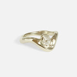 Side view of Rose Cut Root Ring by Kestrel Dillon
