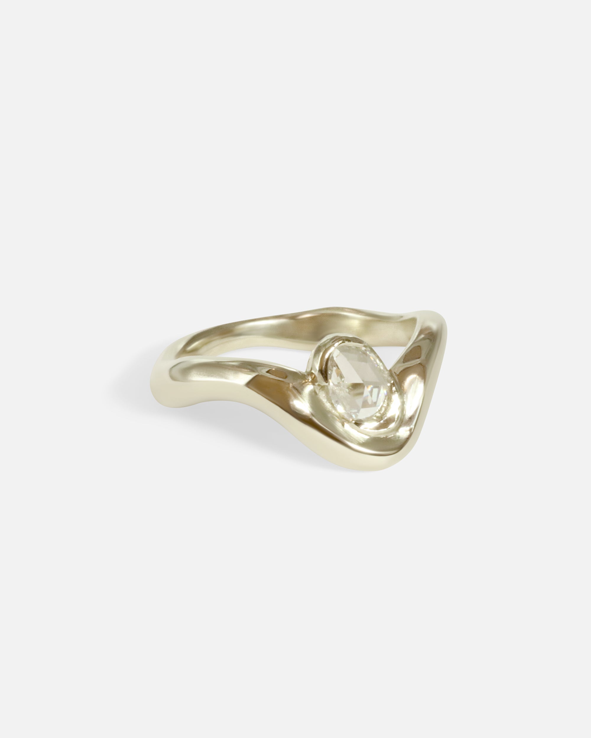Side view of Rose Cut Root Ring by Kestrel Dillon