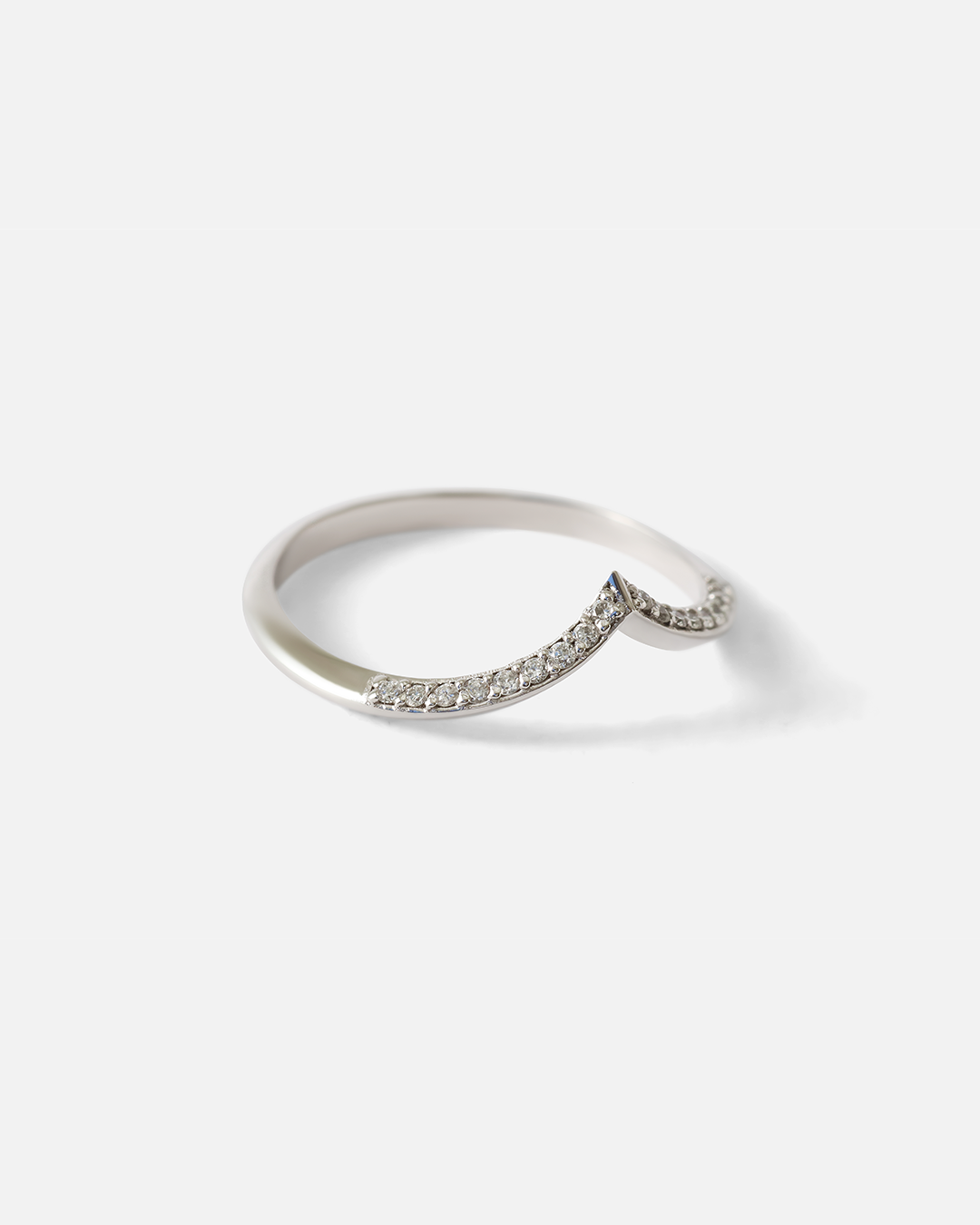 Side view of Hera / Pave Band By Ruoria in Platinum