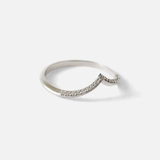 Side view of Hera / Pave Band By Ruoria in Platinum