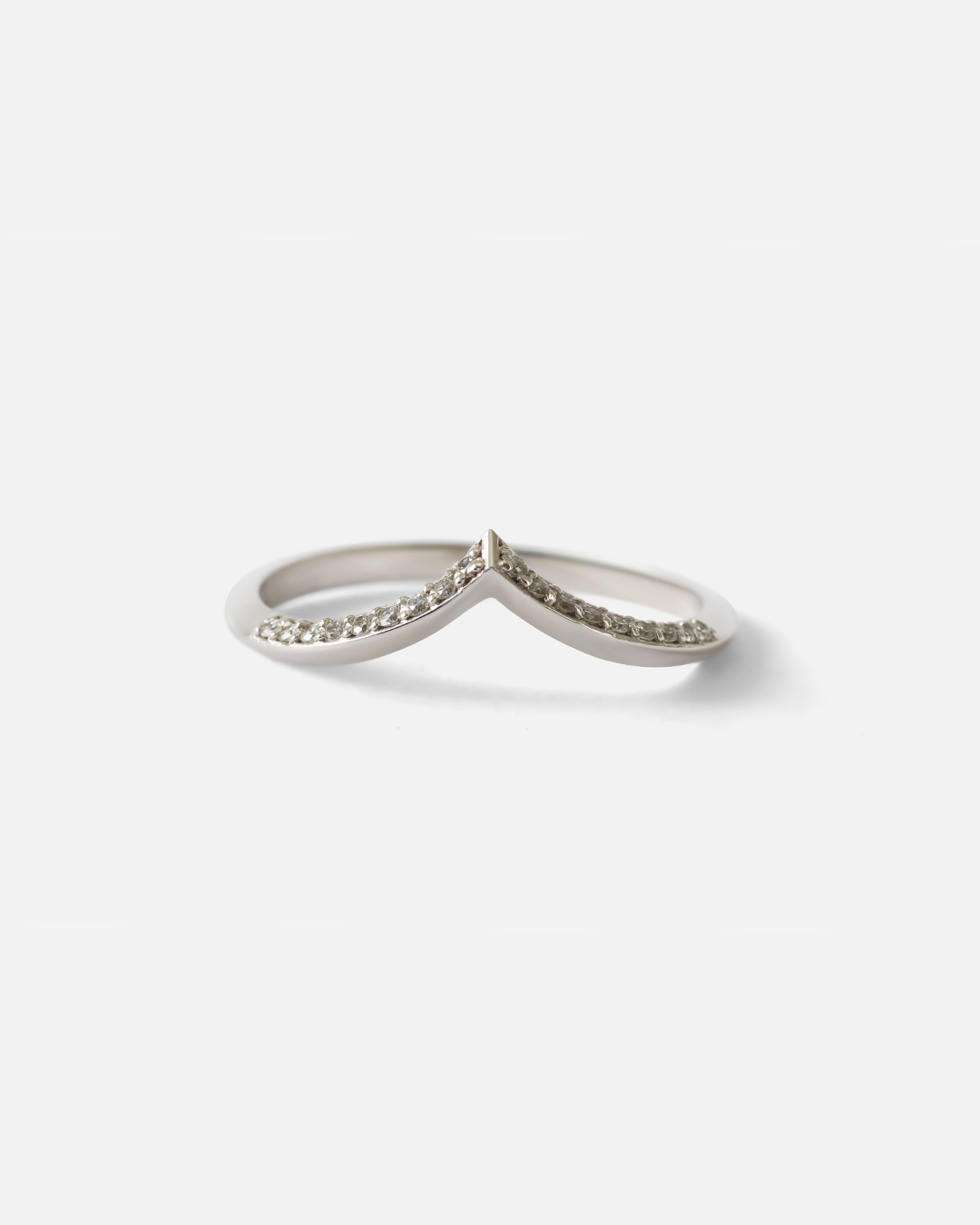 Front view of Hera / Pave Band By Ruoria in Platinum