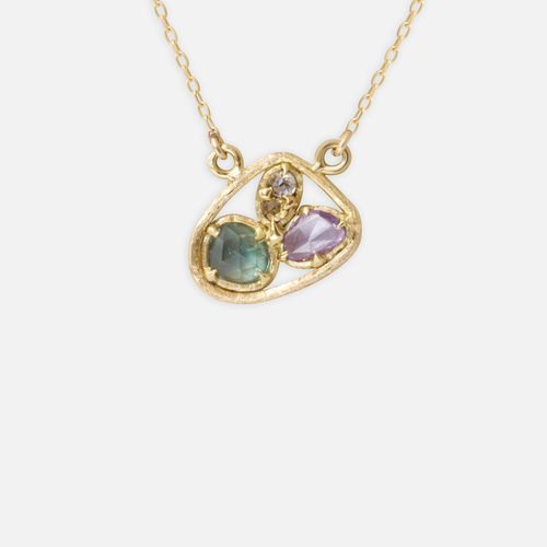 Silk / Pastel Sapphire Pendant By Hiroyo in pendants Category