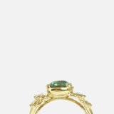 Side shank view of Lotus Blossom Tourmaline Ring by Young Sun Song