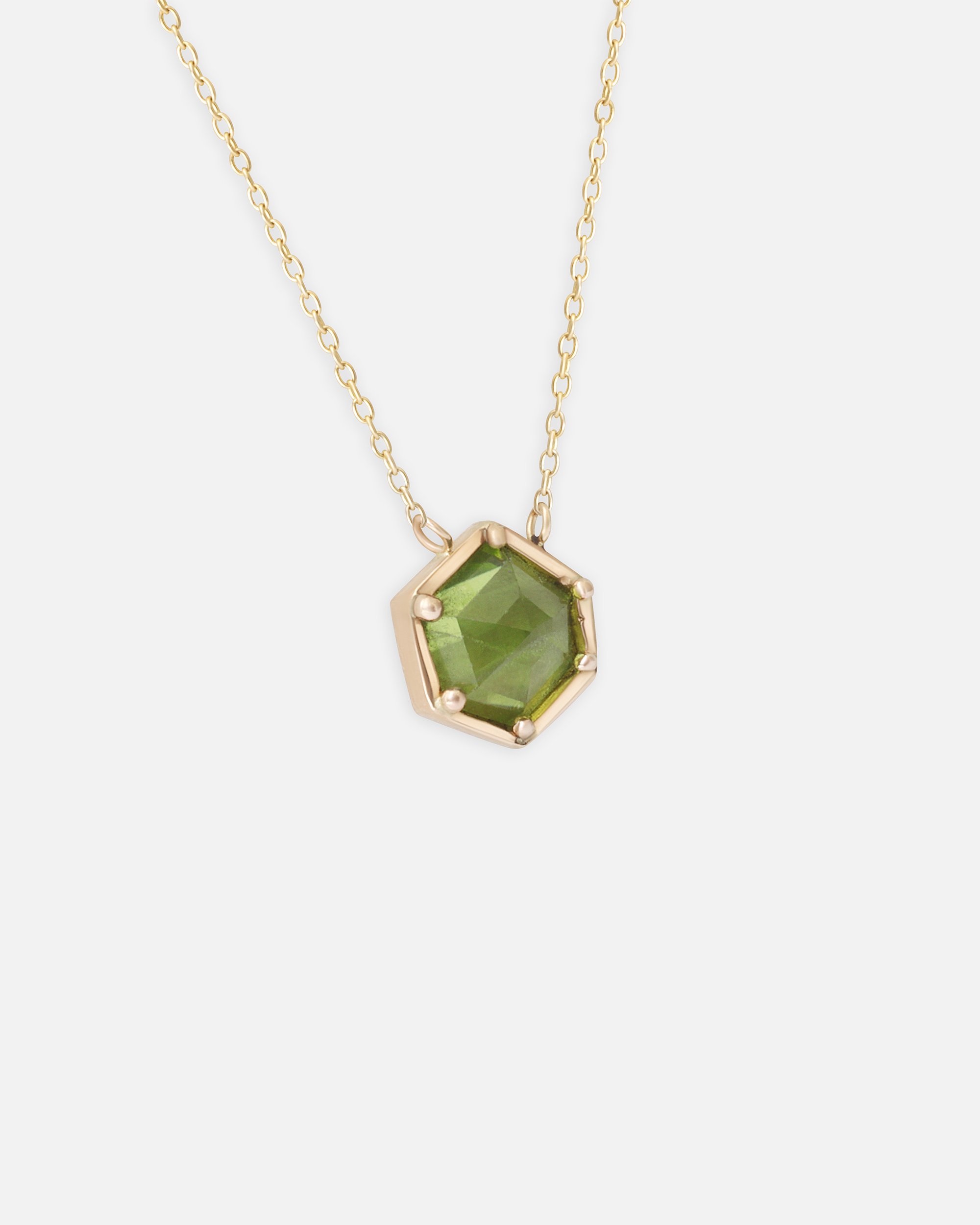 Pebble / Peridot Freeform Pendant By fitzgerald jewelry