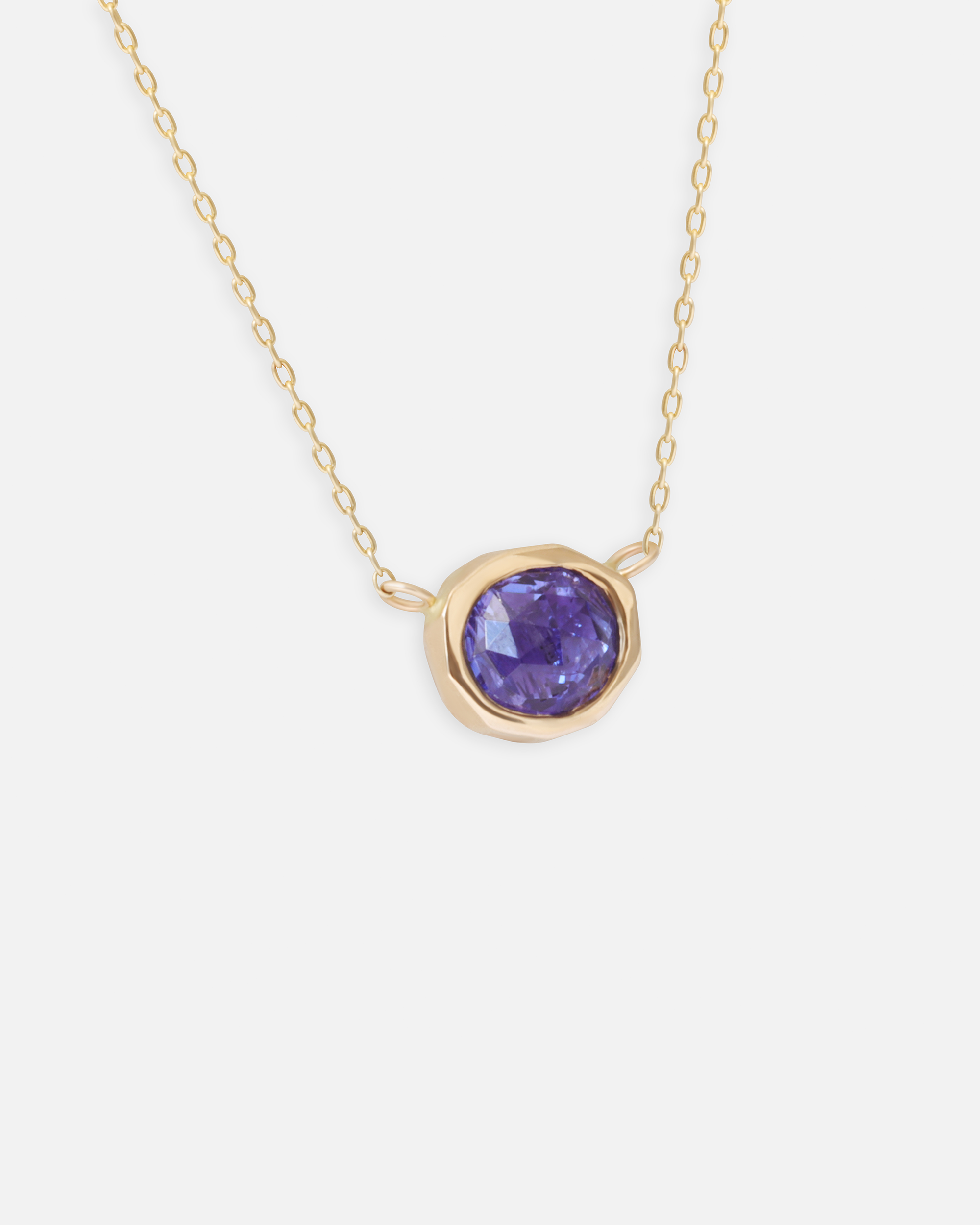 Pebble / Tanzanite Freeform Pendant By fitzgerald jewelry