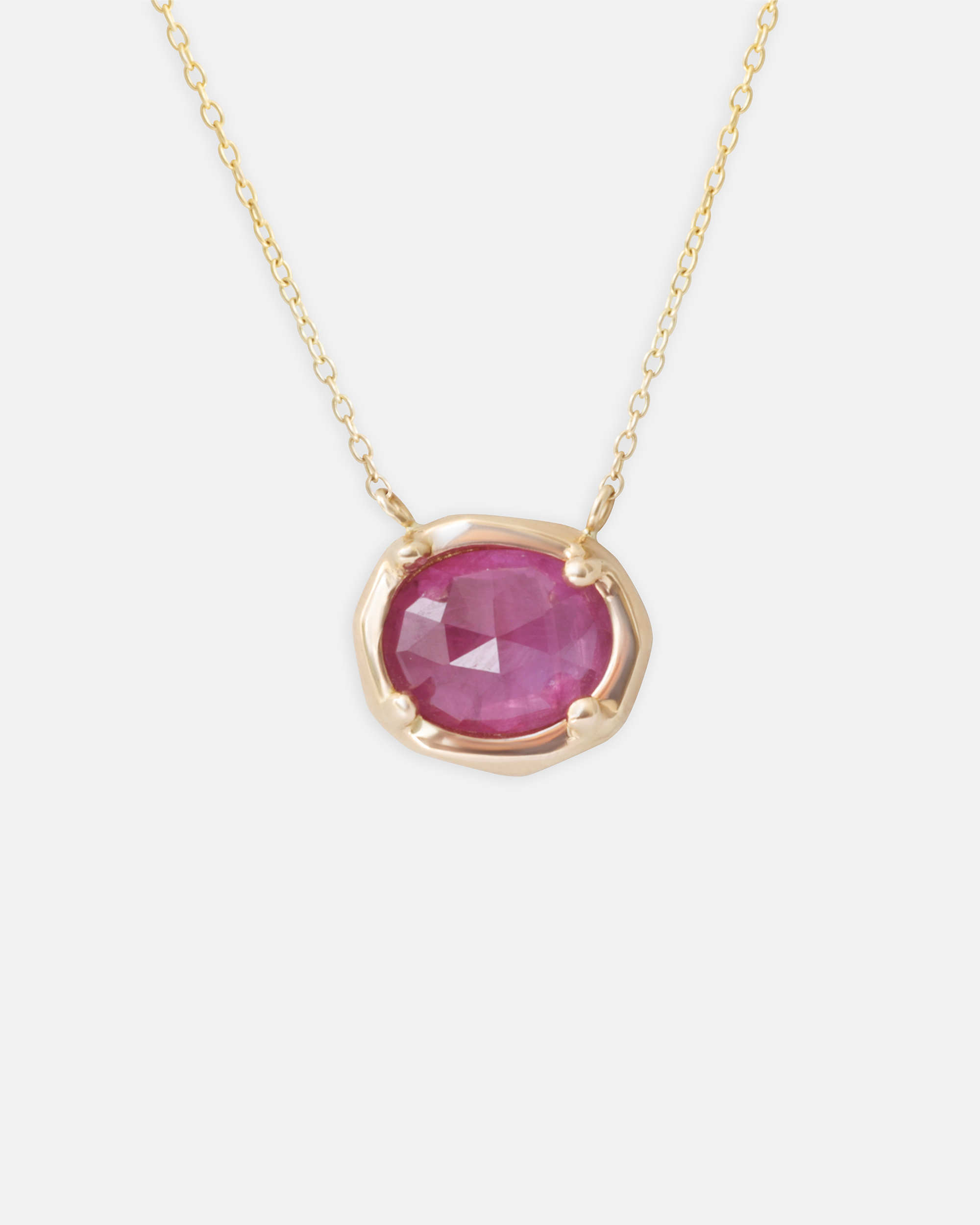 Pebble / Ruby Freeform Pendant By fitzgerald jewelry