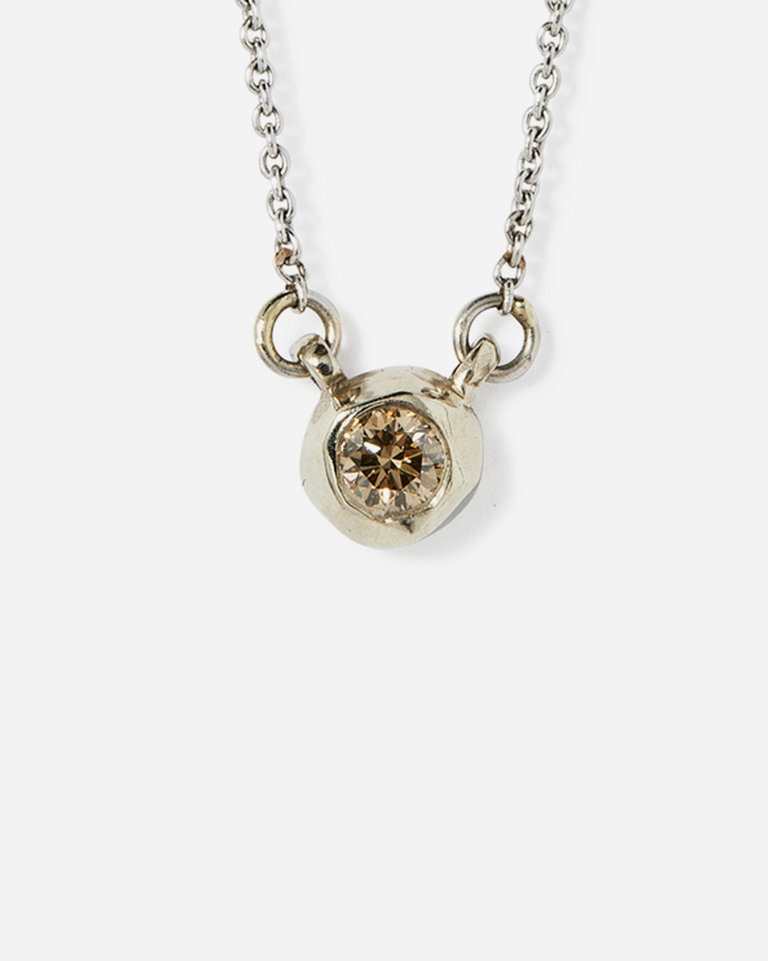Mini Pebble Pendant / Brown Diamond By Hiroyo