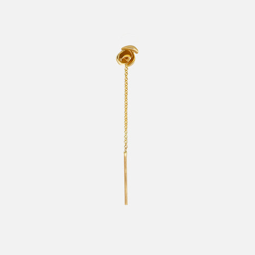 Rose Bud / Chain Earring By Akiko in earrings Category