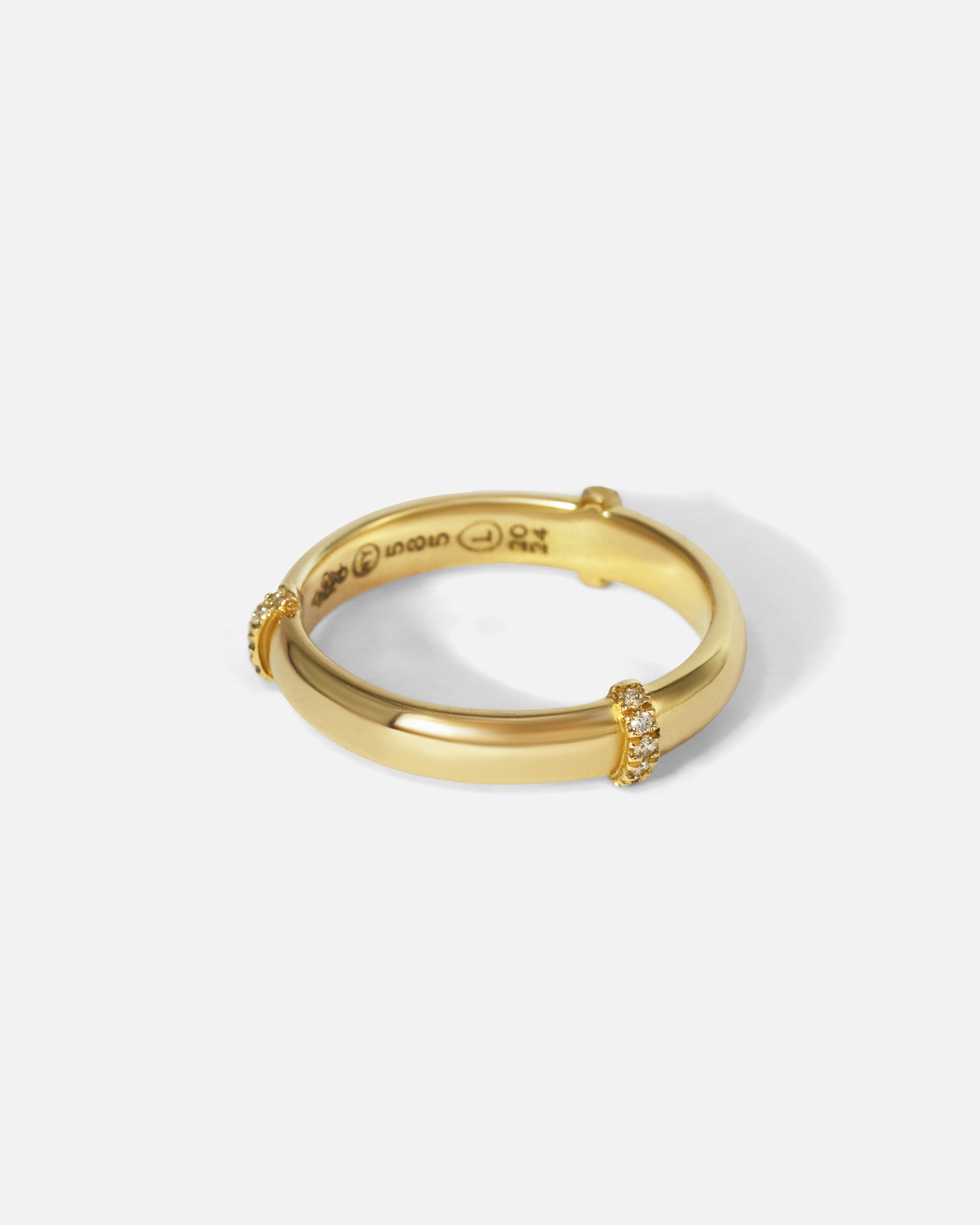 Side view of Orion Minor White Diamond Band