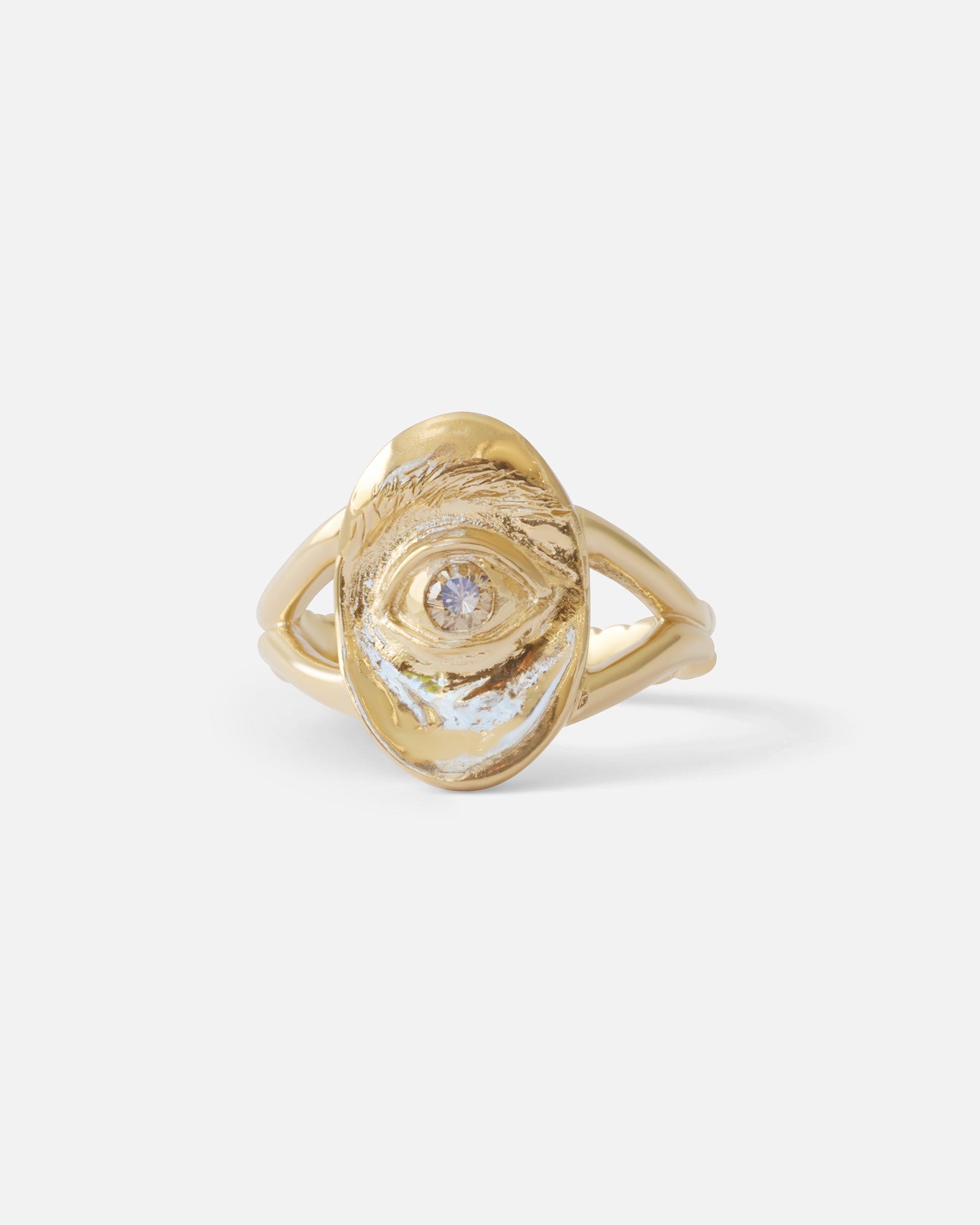 Intagliaux / Oval Champagne Diamond Ring By Alfonzo