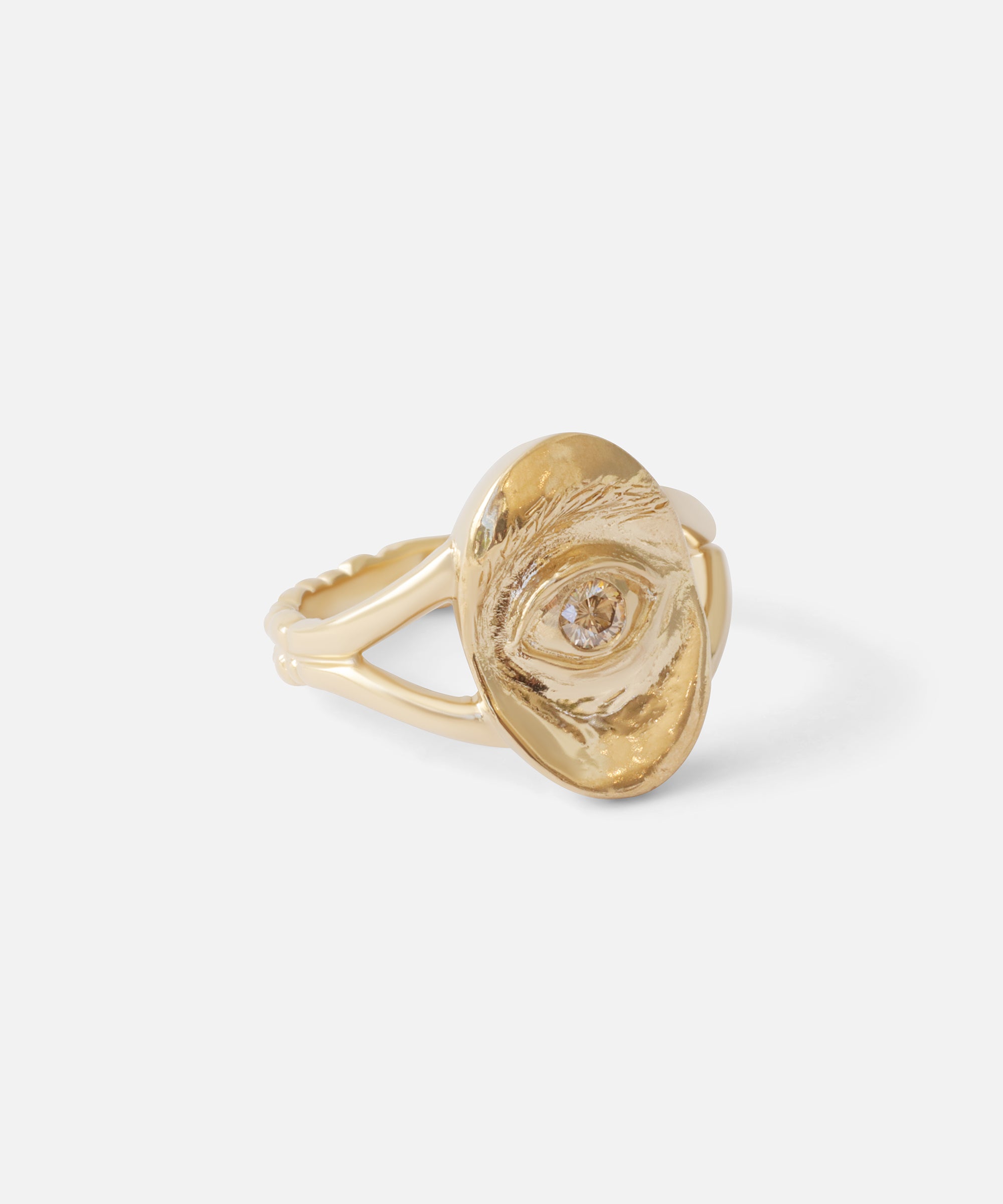 Intagliaux / Oval Champagne Diamond Ring By Alfonzo