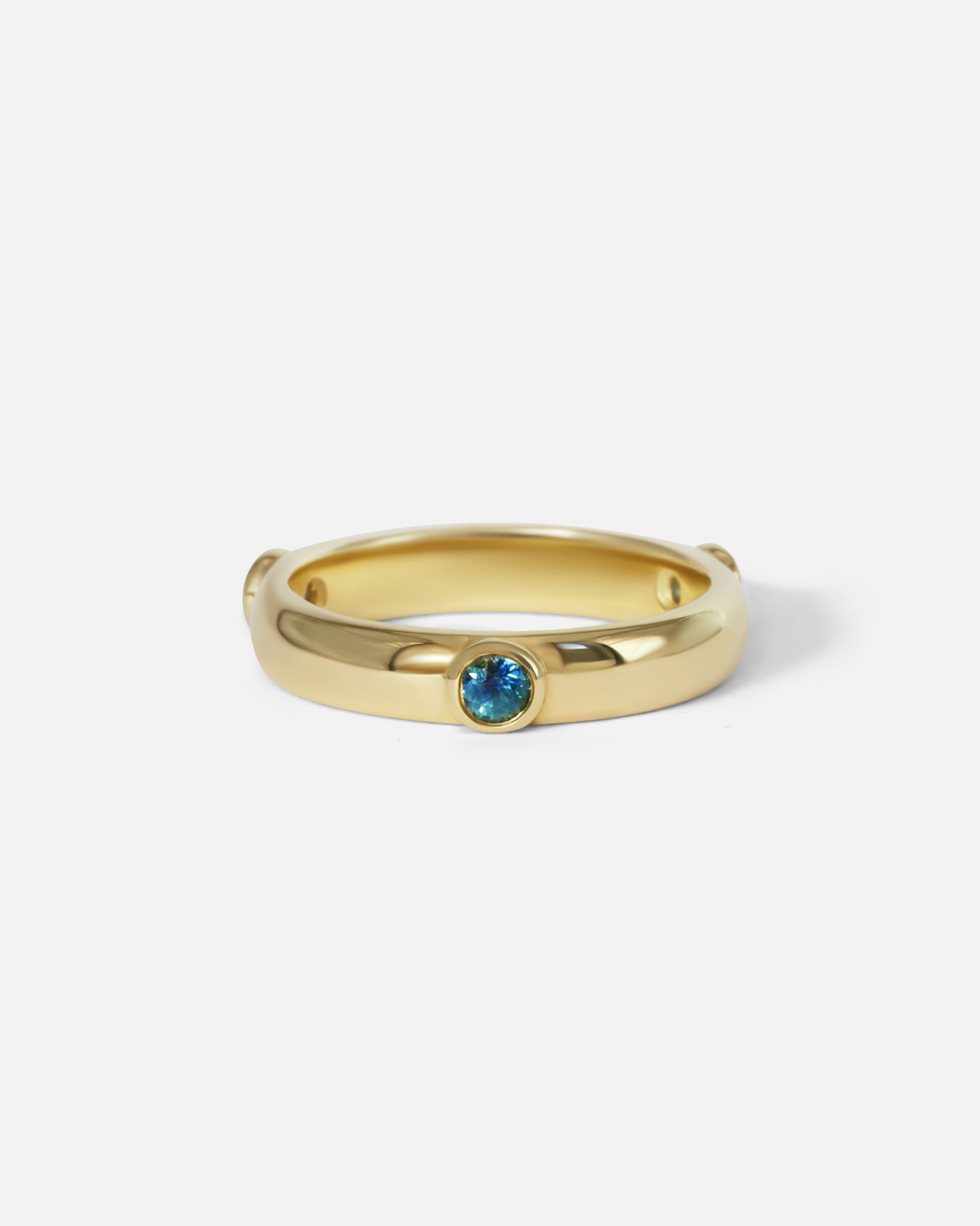 Front view of Orion Major Blue Sapphire Band