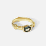 Side view of Orion Solitaire Blue Oval Sapphire Ring