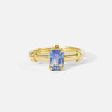 Front view of Orion Solitaire Blue Sapphire Ring