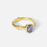 Side view of Orion Solitaire Blue Sapphire Ring