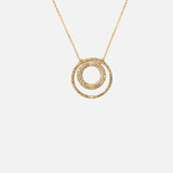 Front view of Double Circle Necklace by Ariko