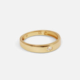 Side view of Floe Signet / Marquise Diamond Ring