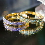 Dew 3mm / Teal Sapphire Ring By Hiroyo