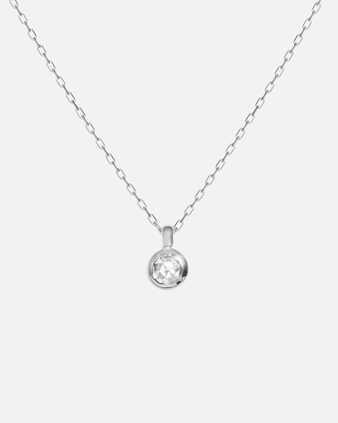 Front view of Rose Cut Round Pendant by Fitzgerald Jewelry