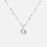 Front view of Rose Cut Round Pendant by Fitzgerald Jewelry