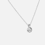 Side view of Rose Cut Round Pendant by Fitzgerald Jewelry