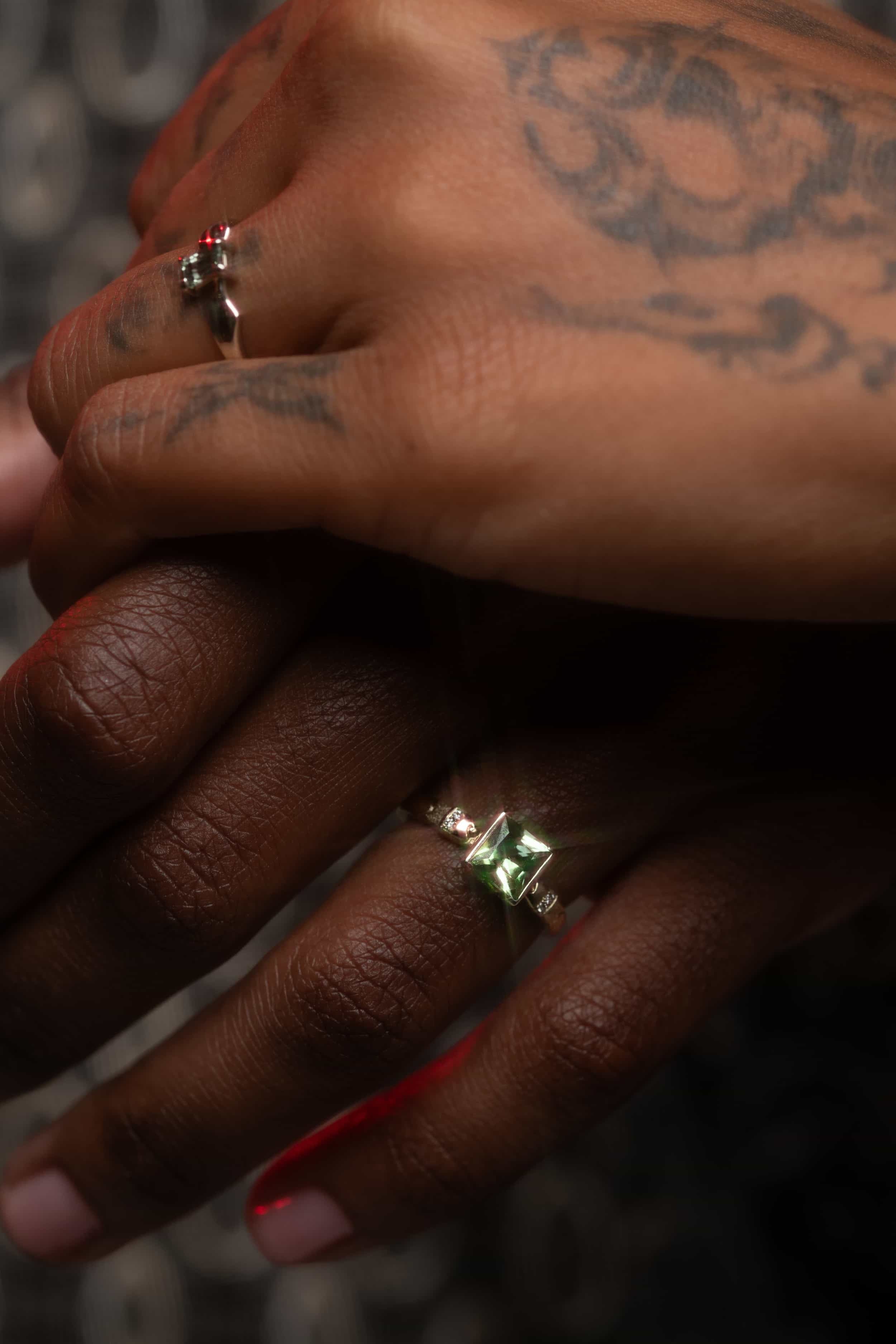 Cloudbeam / Paraiba Ring By Young Sun Song