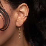 Silk / Pyramid Ruby Earrings By Hiroyo