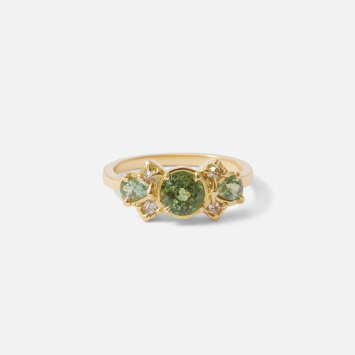 Dew 32 / Green Sapphire Ring By Hiroyo in ENGAGEMENT Category