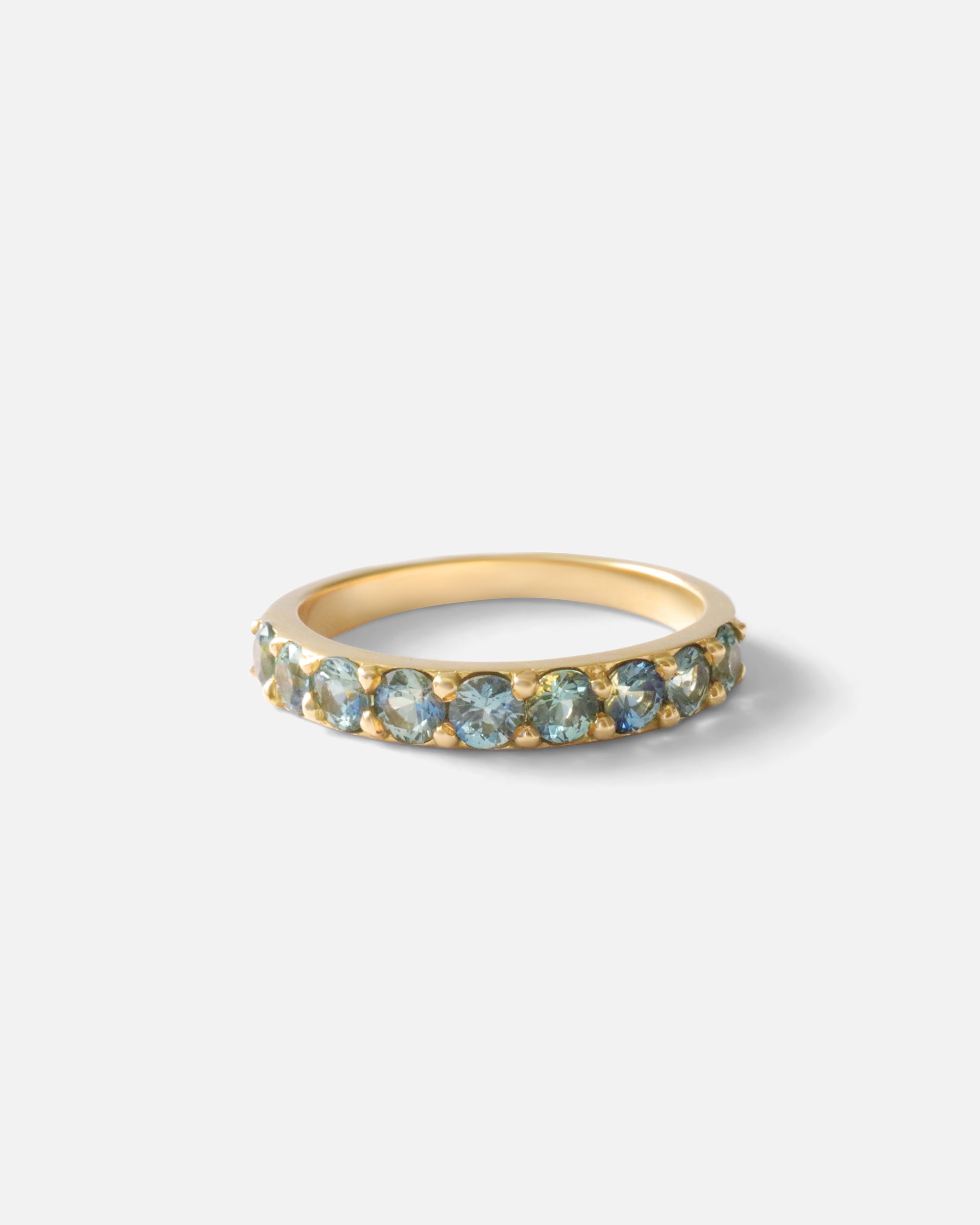 Dew 3mm / Teal Sapphire Ring By Hiroyo