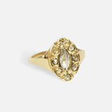 Alternative side view of Dew 41 / Colored Diamonds in 18k yellow gold by Hiroyo