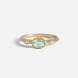 Melee 42 / Green Tourmaline Ring By Hiroyo