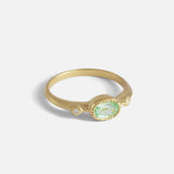 Melee 42 / Green Tourmaline Ring By Hiroyo