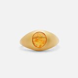 Front view of Mexican Fire Opal Ring