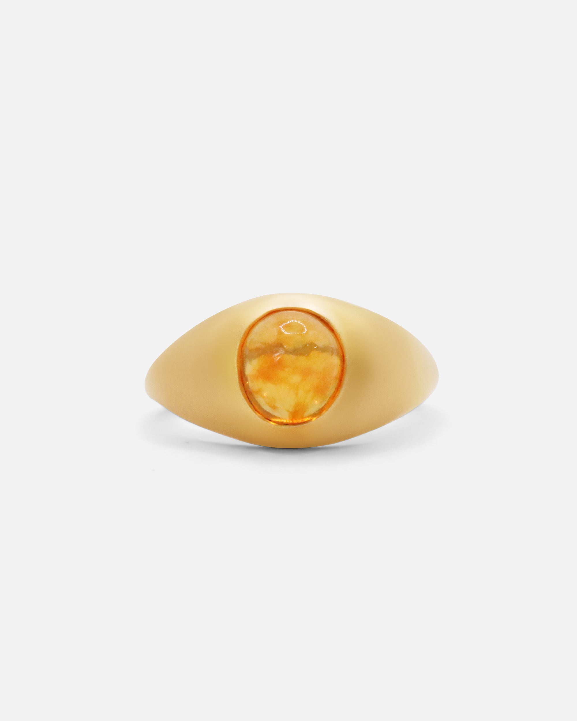 Front view of Mexican Fire Opal Ring
