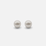 Front view of Umi / White Fresh Water Pearl Studs