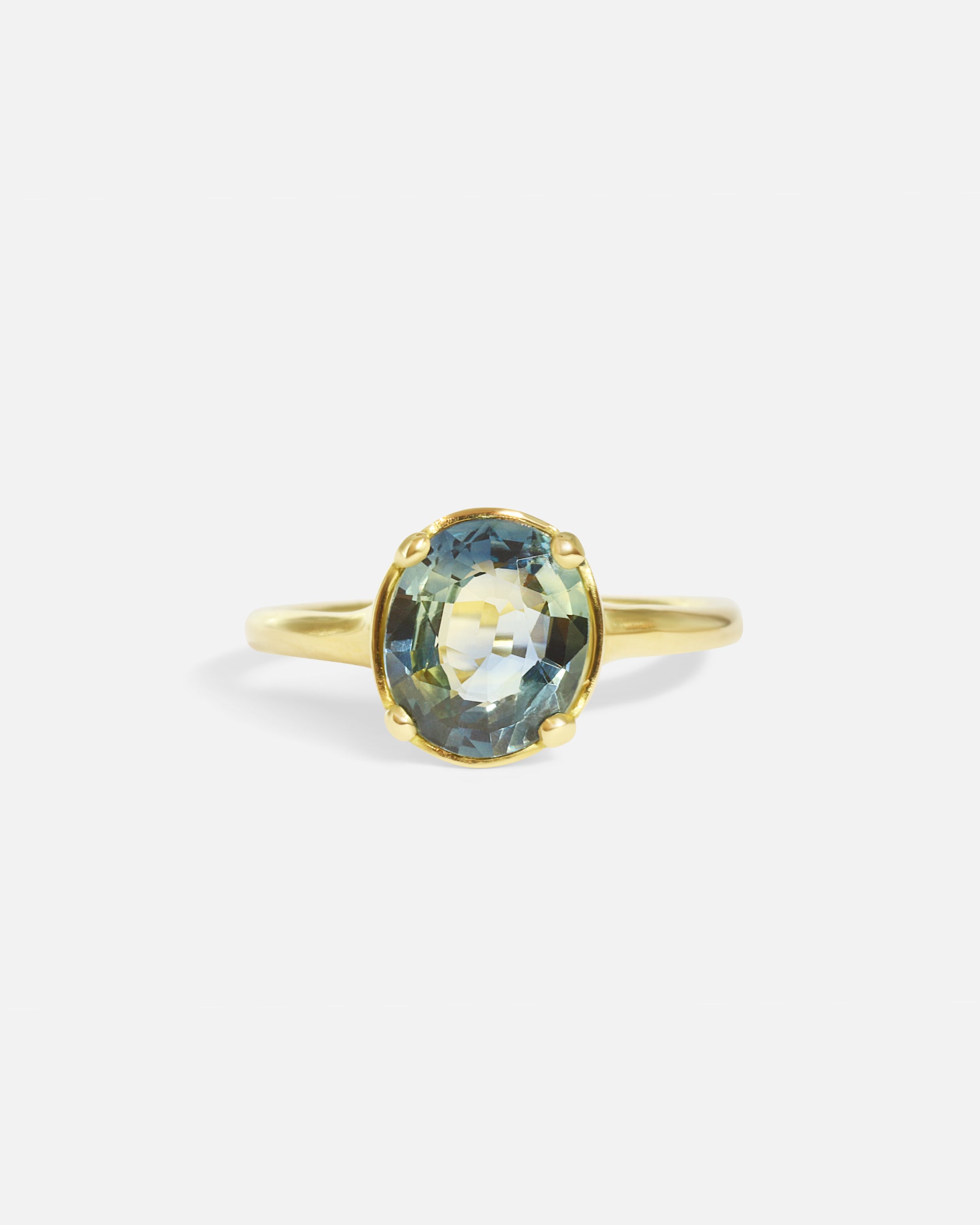Front view of Dew 38 / Madagascar Bicolor Sapphire Ring by Hiroyo