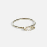 Side view of Dew 42 / Marquise Diamond Ring by Hiroyo