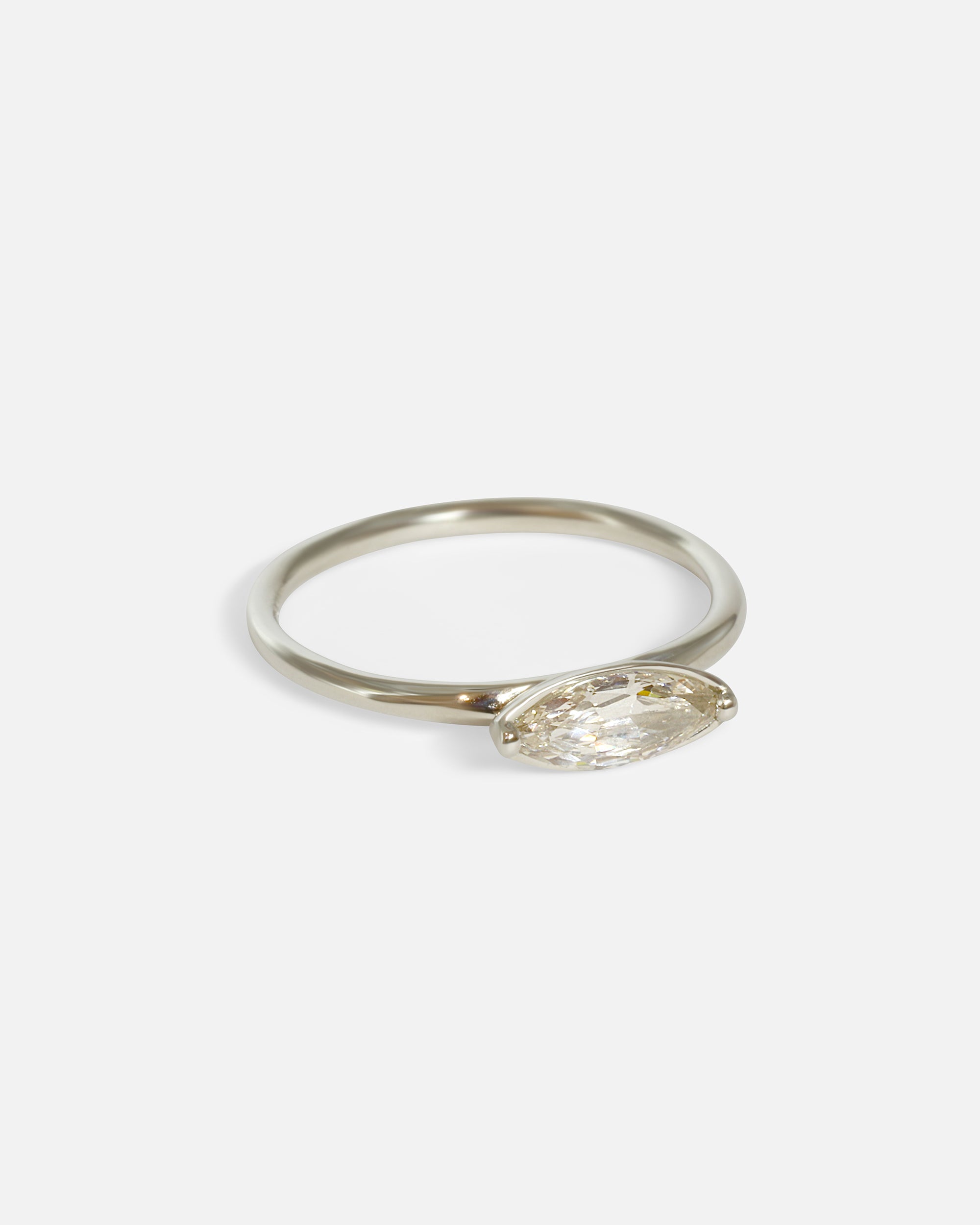 Side view of Dew 42 / Marquise Diamond Ring by Hiroyo