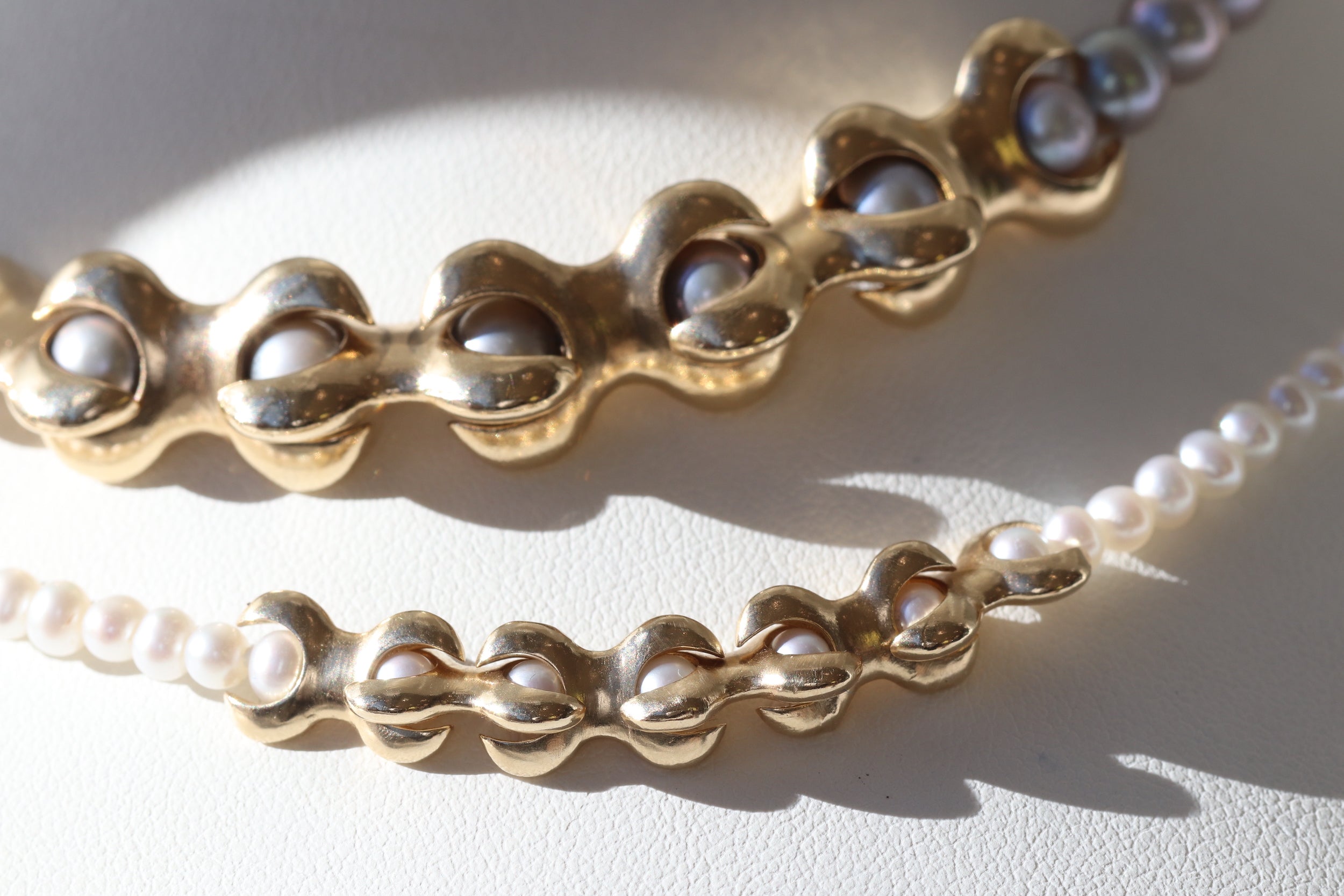 X Pearl Necklace / 6mm By Lucia B Marti