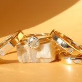 Floe Signet / Old Miner Diamond Ring By Casual Seance