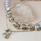 Group shot of X Bracelet / 3mm and Mini Helix Pendant